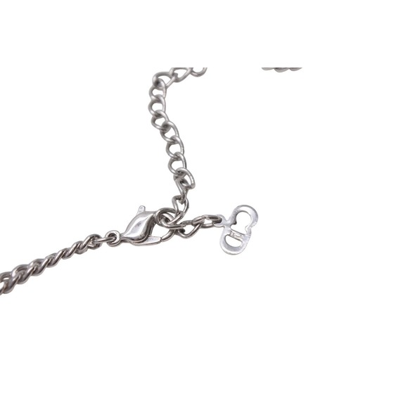 Christian Dior Christian Dior Choker Necklace Silver Chain CD Black - Picture 7 of 7
